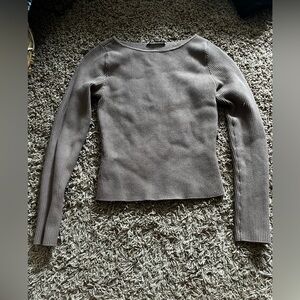 Abercrombie & Fitch Taupe Ribbed Sweater
